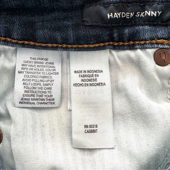 Lucky Brand Size 6/28 Hayden Skinny Medium Wash 5 Pocket Jeans EUC - Picture 9 of 9